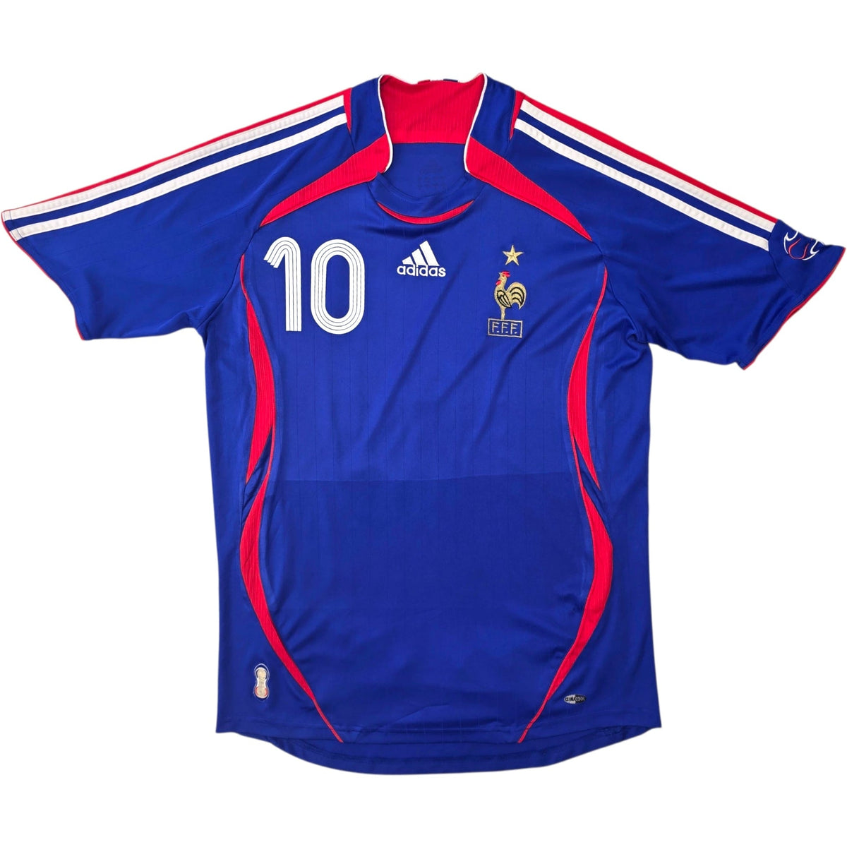 2006/07 France Home Football Shirt (S) Adidas 10 Zidane - Football Finery - FF305211