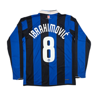 2006/07 Inter Milan Home Football Shirt (M) Nike 8 Ibrahimovic - Football Finery - FF302915