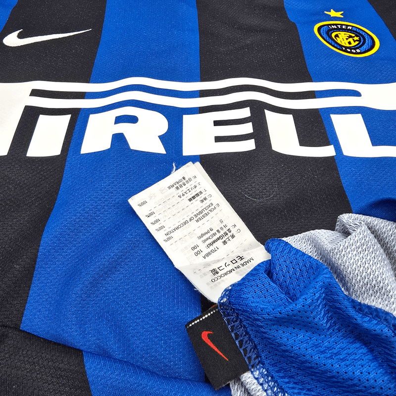 2006/07 Inter Milan Home Football Shirt (M) Nike 8 Ibrahimovic - Football Finery - FF302915