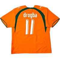 2006/07 Ivory Coast Home Football Shirt (XL) Puma 11 Drogba - Football Finery - FF305352