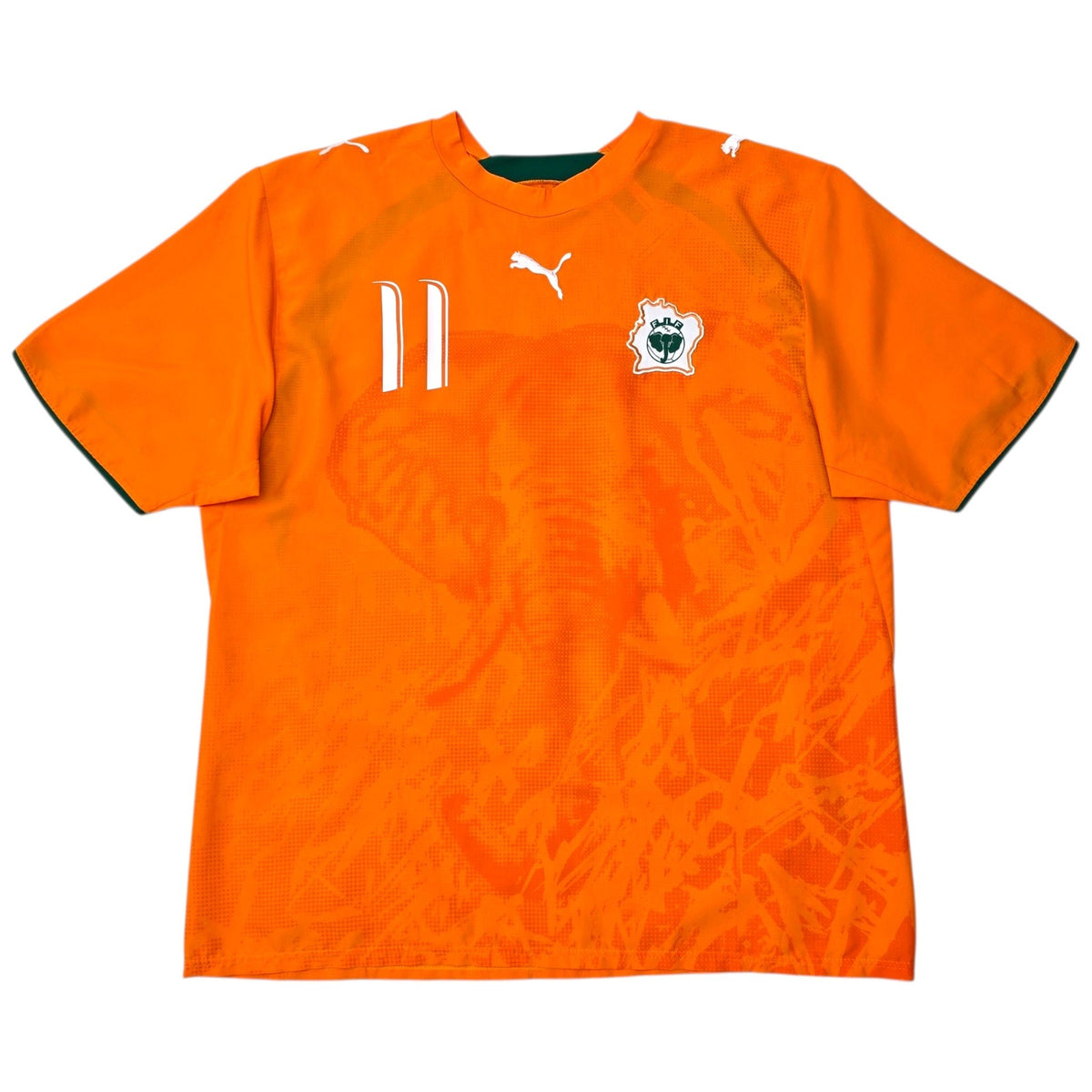 2006/07 Ivory Coast Home Football Shirt (XL) Puma 11 Drogba - Football Finery - FF305352