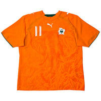 2006/07 Ivory Coast Home Football Shirt (XL) Puma 11 Drogba - Football Finery - FF305352