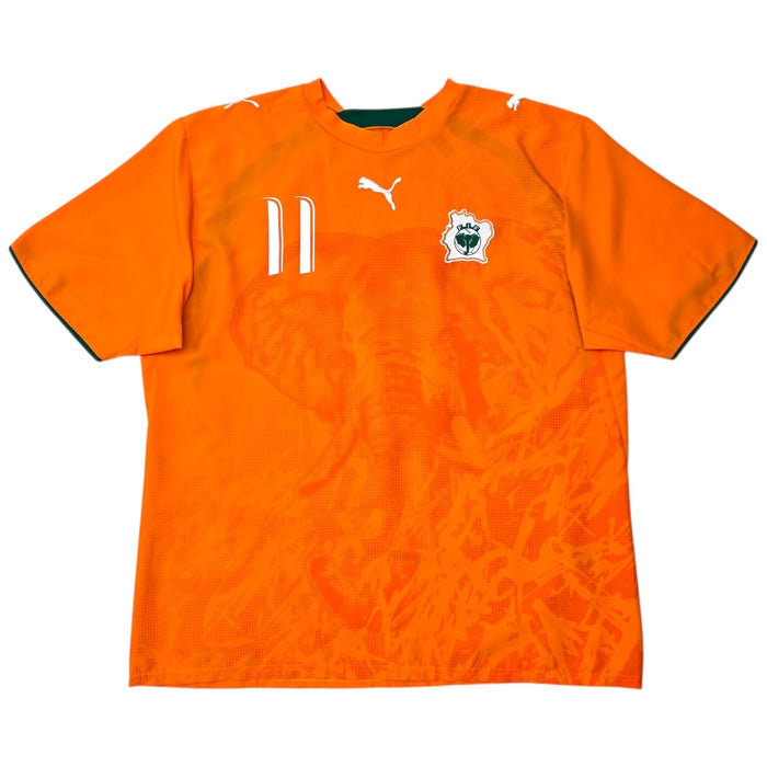 2006/07 Ivory Coast Home Football Shirt (XL) Puma 11 Drogba - Football Finery - FF305352
