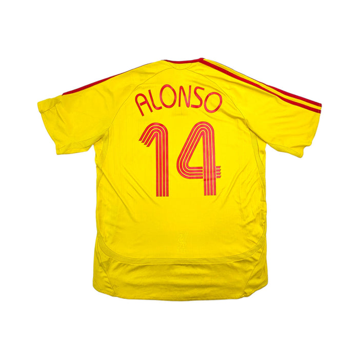 2006/07 Liverpool Away Football Shirt (L) Adidas #14 Alonso - Football Finery - FF203554