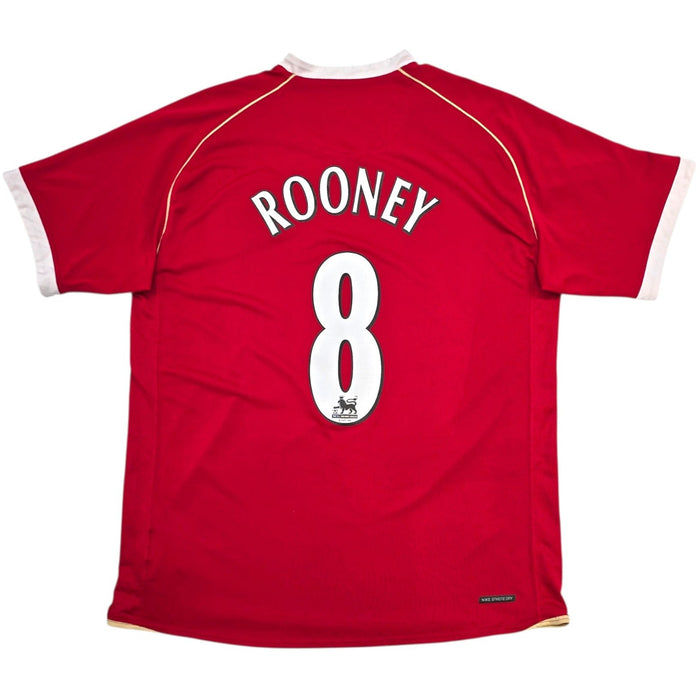 2006/07 Manchester United Home Football Shirt (L) Nike 10 Rooney - Football Finery - FF307011