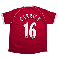 2006/07 Manchester United Home Football Shirt (L) Nike 16 Carrick - Football Finery - FF306620