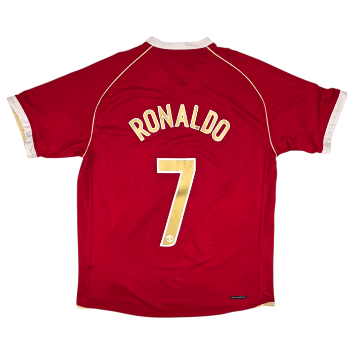 2006/07 Manchester United Home Football Shirt (L) Nike 7 Ronaldo - Football Finery - FF301508