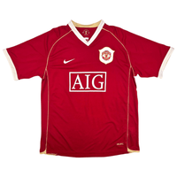 2006/07 Manchester United Home Football Shirt (L) Nike 7 Ronaldo - Football Finery - FF302117