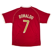 2006/07 Manchester United Home Football Shirt (L) Nike 7 Ronaldo - Football Finery - FF302117