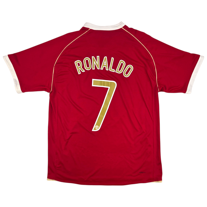 2006/07 Manchester United Home Football Shirt (L) Nike 7 Ronaldo - Football Finery - FF302117