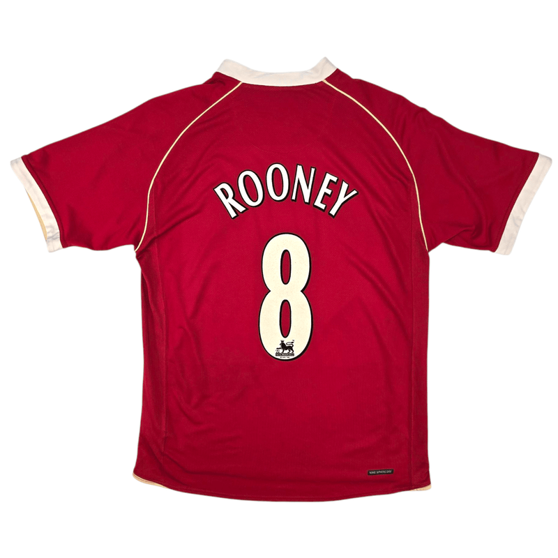 2006/07 Manchester United Home Football Shirt (M) Nike 8 Rooney - Football Finery - FF301444