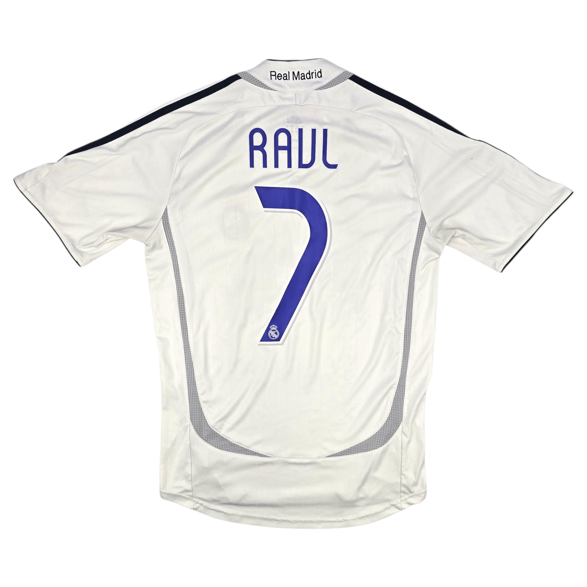 2006/07 Real Madrid Home Football Shirt (S) Adidas 7 Raul - Football Finery - FF302692