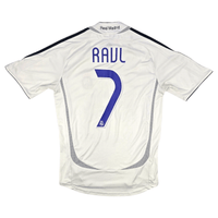 2006/07 Real Madrid Home Football Shirt (S) Adidas 7 Raul - Football Finery - FF302692