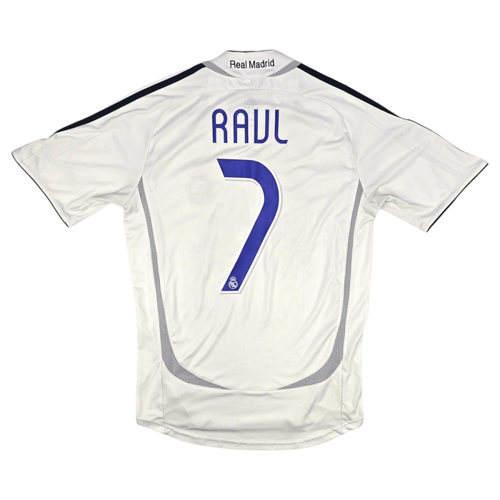 2006/07 Real Madrid Home Football Shirt (S) Adidas 7 Raul - Football Finery - FF302692