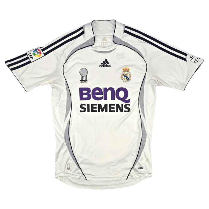 2006/07 Real Madrid Home Football Shirt (S) Adidas 7 Raul - Football Finery - FF302692