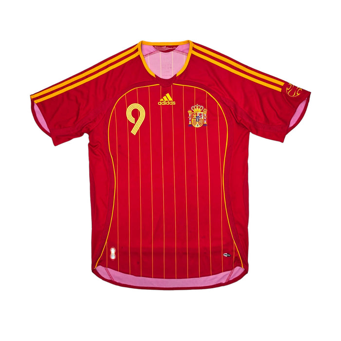 2006/07 Spain Home Football Shirt (M) Adidas #9 Torres - Football Finery - FF203875