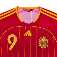2006/07 Spain Home Football Shirt (M) Adidas #9 Torres - Football Finery - FF203875