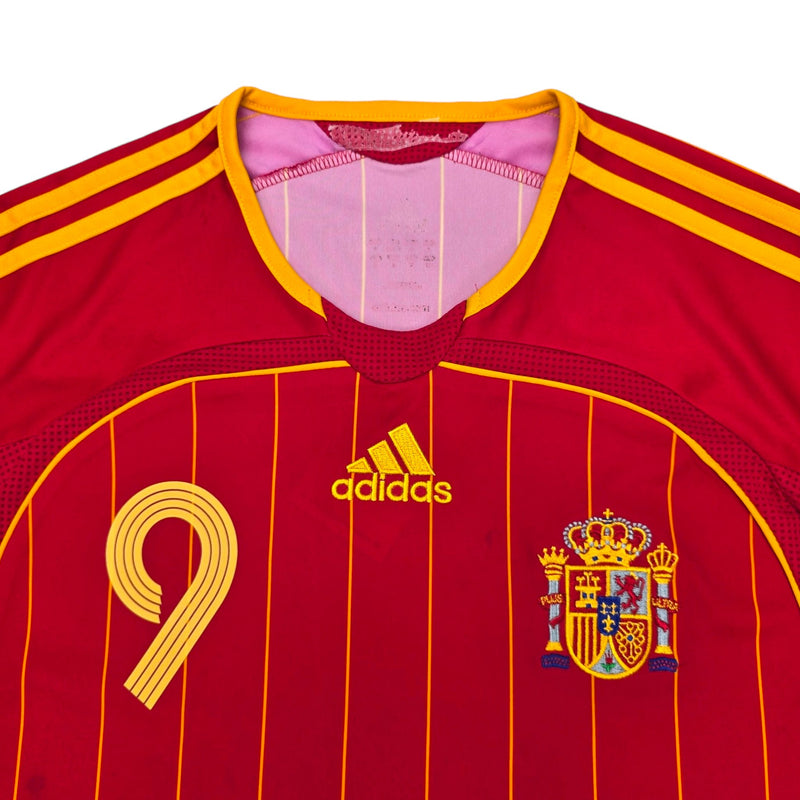 2006/07 Spain Home Football Shirt (M) Adidas #9 Torres - Football Finery - FF203875