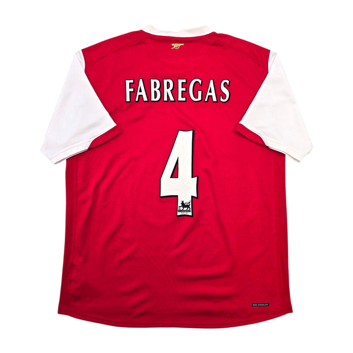 2006/08 Arsenal Home Football Shirt (L) Adidas #4 Fabregas - Football Finery - FF307551
