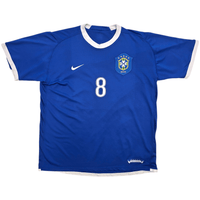 2006/08 Brazil Away Football Shirt (L) Nike 8 Kaka - Football Finery - FF303038