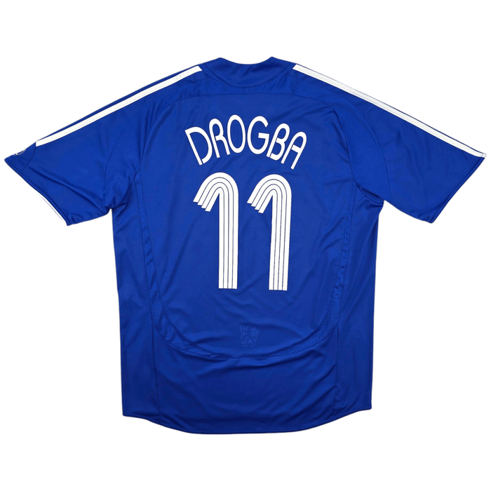 2006/08 Chelsea Home Football Shirt (L) Adidas #11 Drogba - Football Finery - FF300342