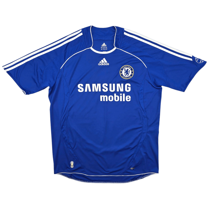 2006/08 Chelsea Home Football Shirt (L) Adidas #11 Drogba - Football Finery - FF300342
