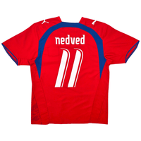 2006/08 Czech Republic Home Football Shirt (M) Puma 11 Nedved - Football Finery - FF304582