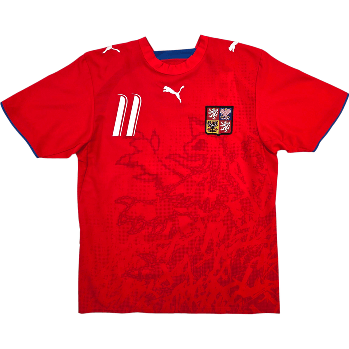 2006/08 Czech Republic Home Football Shirt (M) Puma 11 Nedved - Football Finery - FF304582