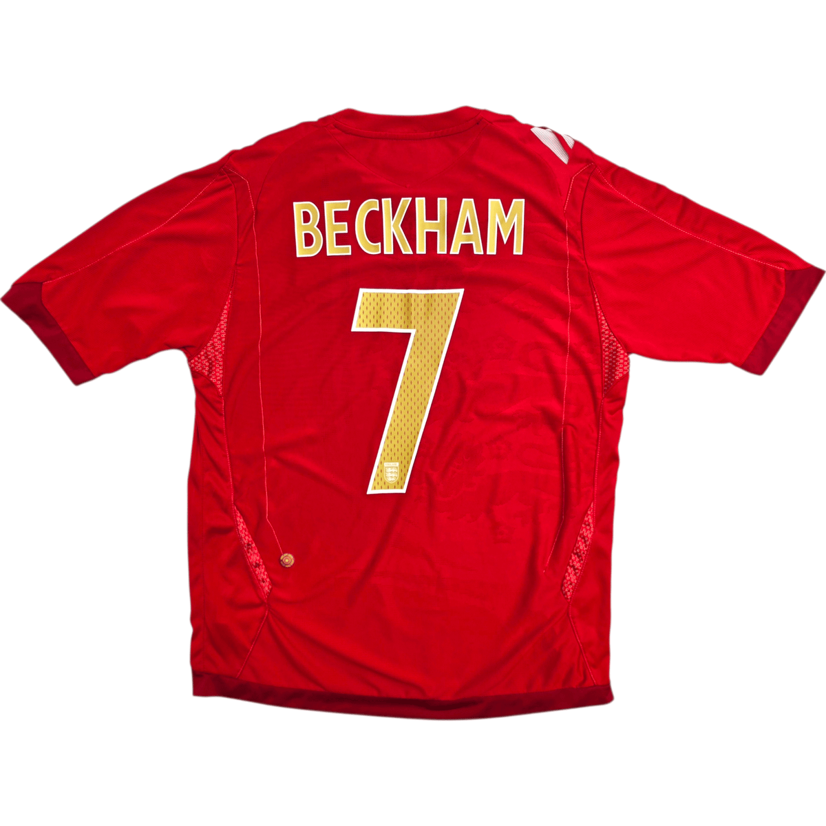 2006/08 England Away Football Shirt (L) Umbro 7 Beckham - Football Finery - FF302126