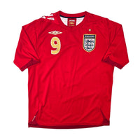 2006/08 England Away Football Shirt (L) Umbro 9 Rooney - Football Finery - FF307746