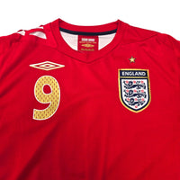2006/08 England Away Football Shirt (L) Umbro 9 Rooney - Football Finery - FF307746