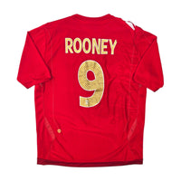 2006/08 England Away Football Shirt (L) Umbro 9 Rooney - Football Finery - FF307746