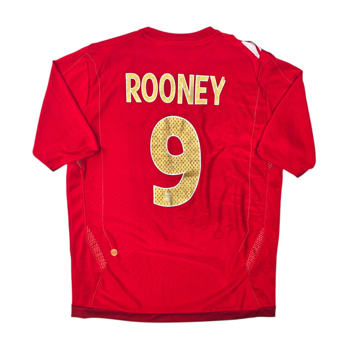 2006/08 England Away Football Shirt (L) Umbro 9 Rooney - Football Finery - FF307746