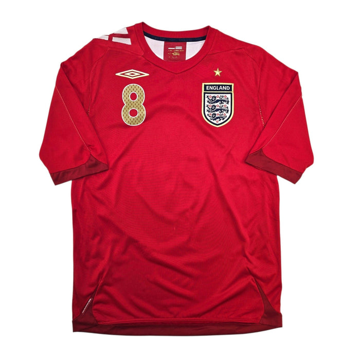2006/08 England Away Football Shirt (M) Umbro #8 Lampard - Football Finery - FF307649