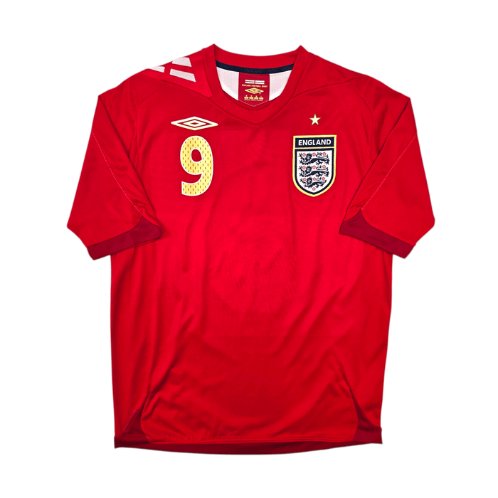 2006/08 England Away Football Shirt (M) Umbro 9 Rooney - Football Finery - FF304838