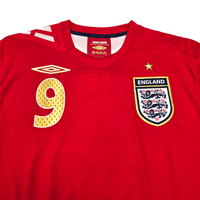2006/08 England Away Football Shirt (M) Umbro 9 Rooney - Football Finery - FF304838