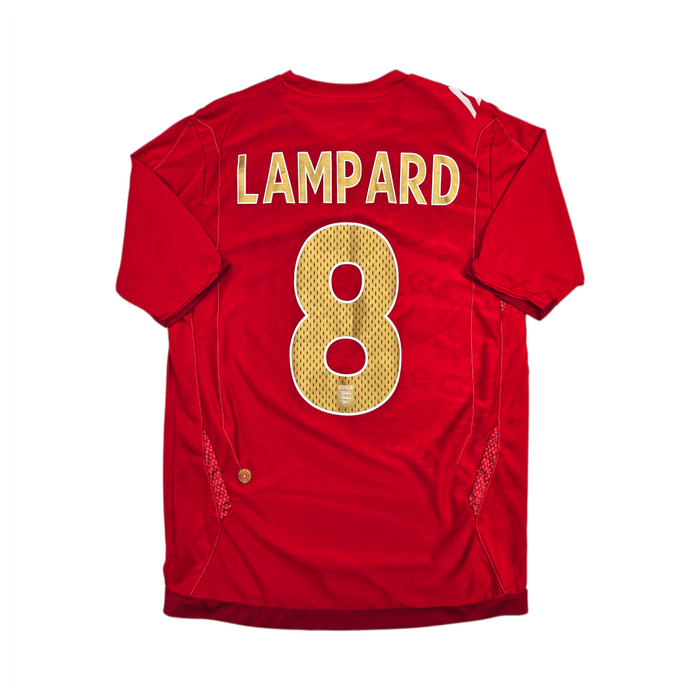 2006/08 England Away Football Shirt (S) Umbro 8 Lampard - Football Finery - FF304329