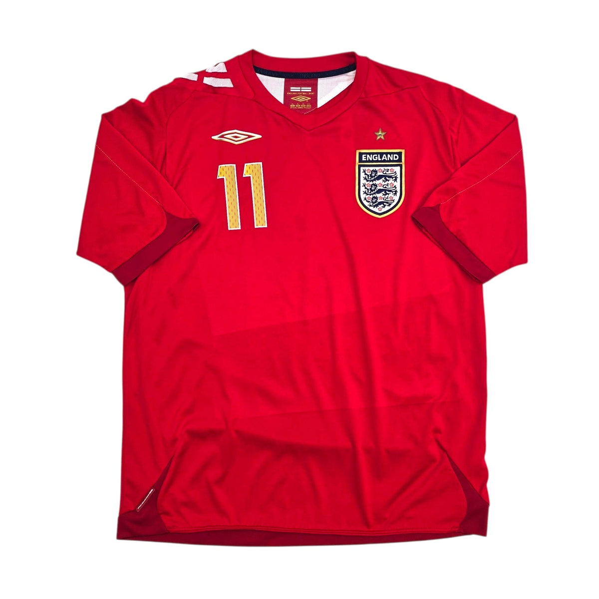 2006/08 England Away Football Shirt (XL) Umbro 11 J. Cole - Football Finery - FF305837
