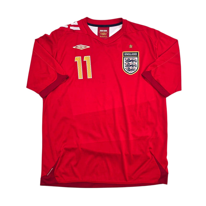 2006/08 England Away Football Shirt (XL) Umbro 11 J. Cole - Football Finery - FF305837