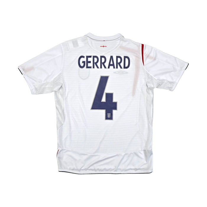 2006/08 England Home Football Shirt (L) Nike #4 Gerrard - Football Finery - FF203802