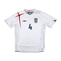 2006/08 England Home Football Shirt (L) Nike #4 Gerrard - Football Finery - FF203802