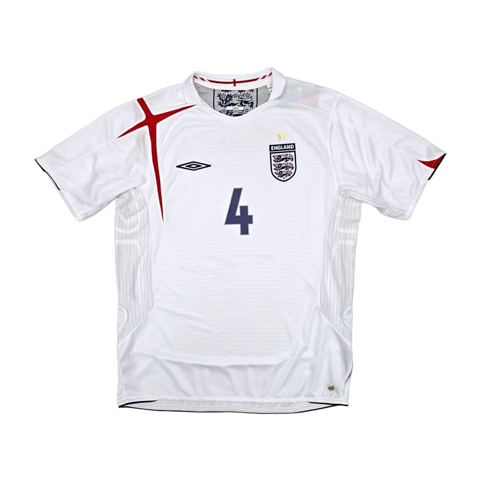 2006/08 England Home Football Shirt (L) Nike #4 Gerrard - Football Finery - FF203802