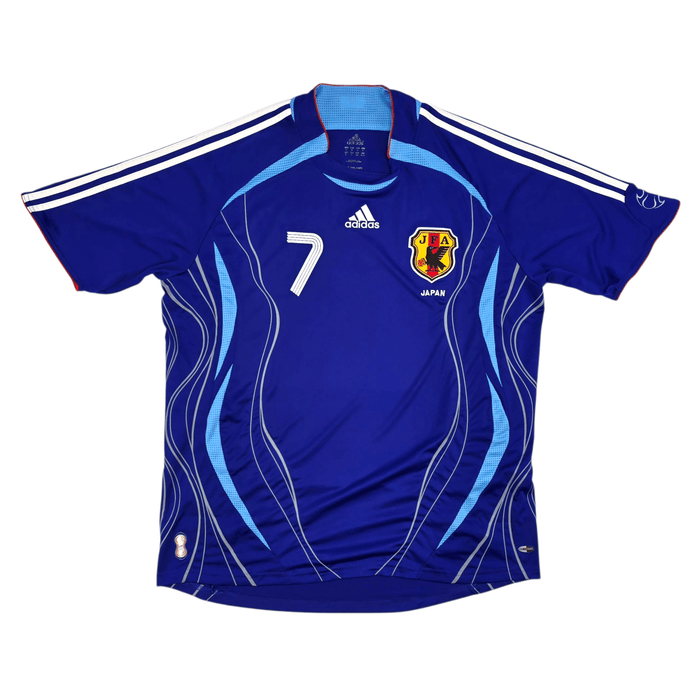 2006/08 Japan Home Football Shirt (XL) Adidas 7 Nakata - Football Finery - FF302043