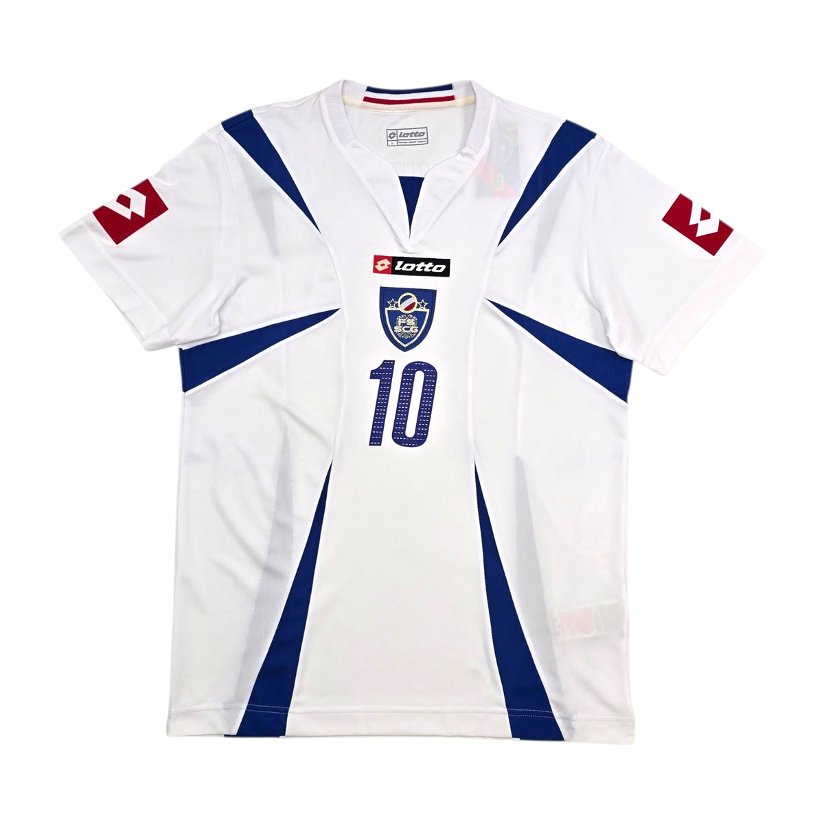 2006/08 Serbia & Montenegro Away Football Shirt (L) Lotto 10 Stankovic - Football Finery - FF305752