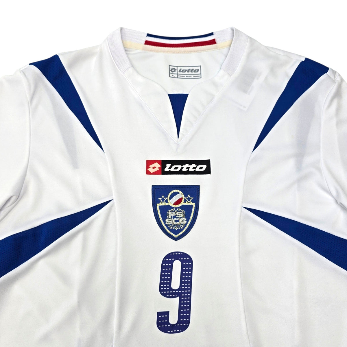 2006/08 Serbia & Montenegro Away Football Shirt (XL) Lotto #9 Milosevic (BNWTs) - Football Finery - FF306697