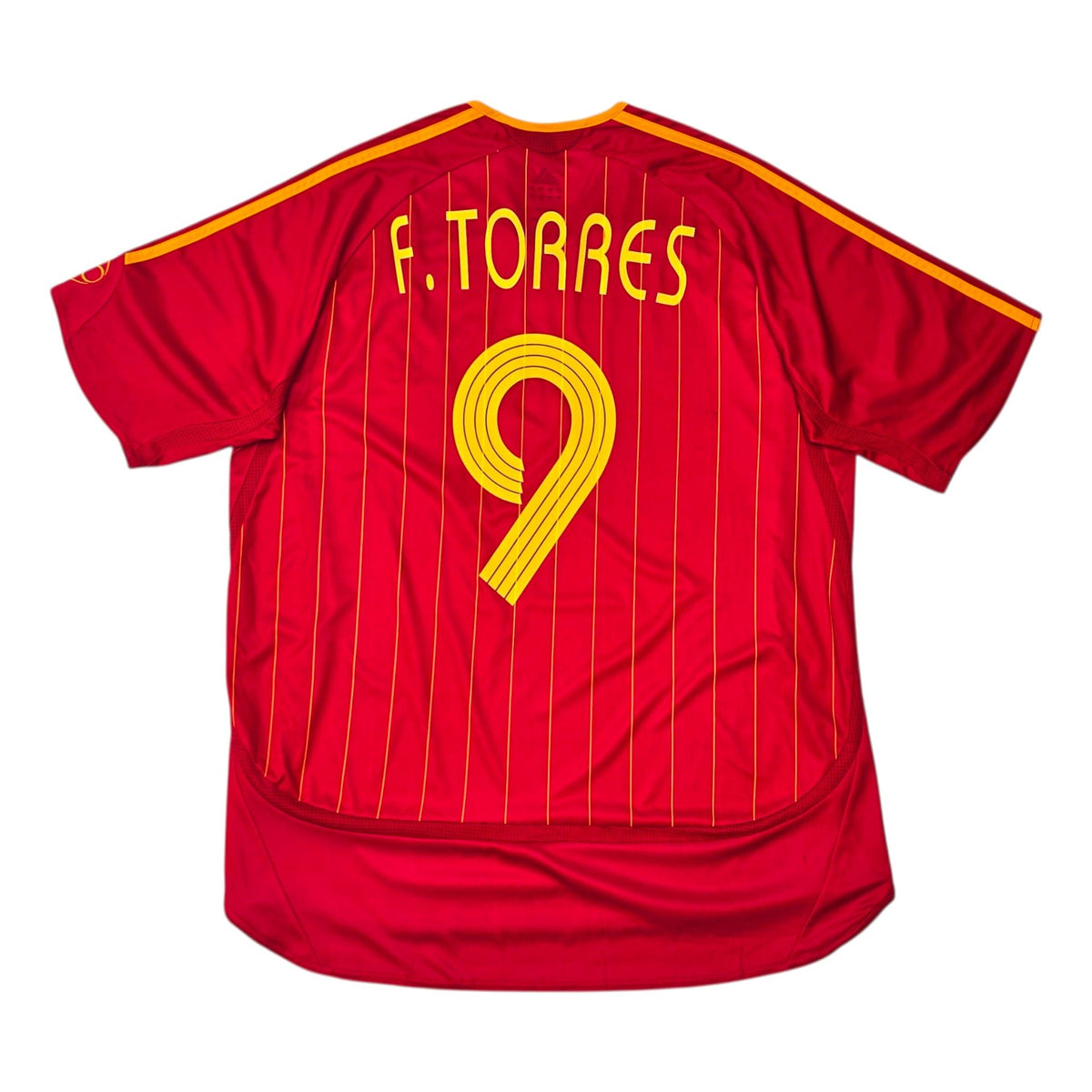 2006/08 Spain Home Football Shirt (L) Adidas 9 Torres - Football Finery - FF306056