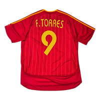 2006/08 Spain Home Football Shirt (L) Adidas 9 Torres - Football Finery - FF306056