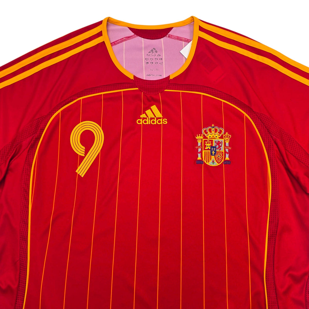 2006/08 Spain Home Football Shirt (M) Adidas 9 Torres - Football Finery - FF303924