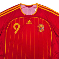 2006/08 Spain Home Football Shirt (M) Adidas 9 Torres - Football Finery - FF303924