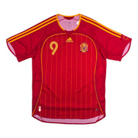 2006/08 Spain Home Football Shirt (M) Adidas 9 Torres - Football Finery - FF303924